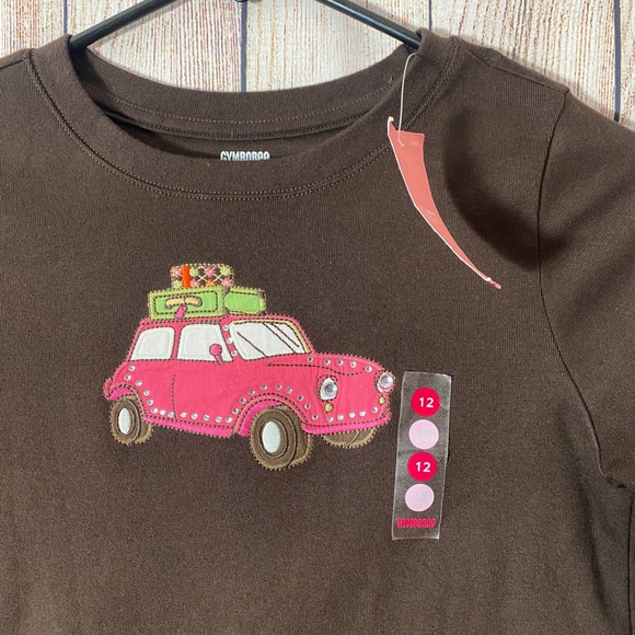 Vtg 2009 Gymboree Fall Homecoming Brown Long Sleeve Shirt 12 NWT - Picture 2 of 4